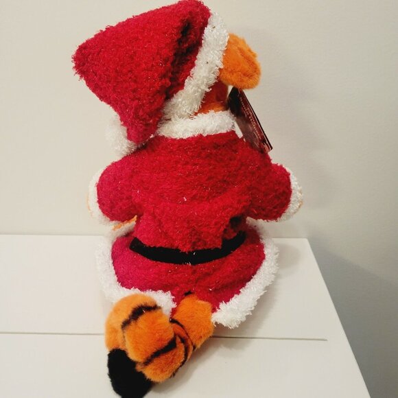 Vtg  Disney Store Winnie the Pooh Tigger Dressed Santa Red Suit Plush Stuffed To - Picture 6 of 7